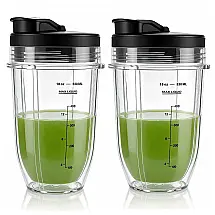 joystar Jarra de Substituição 540ml com Tampa Bico para Nutri Ninja Auto iQ - Pack 2