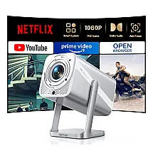 Projetor Smart TOPTRO Prata Suporte 4K Nativo 1080P Foco Automático WiFi 6 TP1 260V