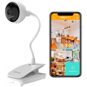 Babá Eletrônica Inteligente com Câmera, Áudio, Acesso Remoto e Visão Noturna, CHILLAX, Branca