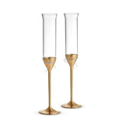 Conjunto de Taças para Champanhe de 150mL para Qualquer Ocasião Especial com Estilo Clássico e 2 Peças, Wedgwood, Dourada