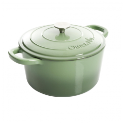 Panela de Ferro Fundido 7 Litros Forno Holandês Esmaltado e Antiaderente, CROCK POT 125296.02r, Verde