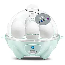 Cozedor de Ovos Elétrico para até 7 Ovos, 360W, Turquesa, 110v, ELITE GOURMET EGC007M, Azul turquesa