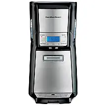 Cafeteira Elétrica Programável de 2.8L, 950W, Aço Inoxidável, 110v, HAMILTON BEACH 48465, Preto