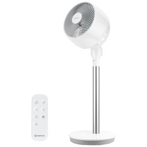 Ventilador Pedestal com Oscilação Omnidirecionais de 80°+90°, 12 Velocidades, Temporizador 12H e Controle Remoto, 110V, Airmate, Branco