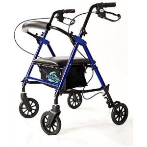 Andador Adulto Idoso HEALTHLINE com Assento, Suporta até 136 Quilos, Azul