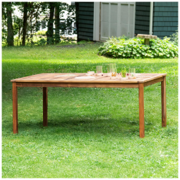 Guidecraft Acadia Mesa Infantil para Área Externa em Madeira de Acácia - Mesa Longa para Atividades ao Ar Livre, Jardim e Quintal