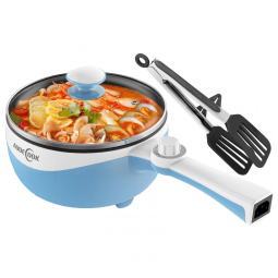Panela Elétrica de 1,7L Audecook Hot Pot: Mini Portátil com Revestimento Antiaderente, Ajuste de Potência e Cozimento Rápido para Massas