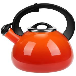 Chaleira de Chá Esmaltada Enamel on Steel 2.3 Litros com Apito, Laranja