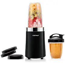 Liquidificador Portátil 600mL com Garrafa Esportiva, 1000W, 110v, COSTWAY, Preto