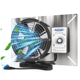 Ventilador Em Aço Inoxidável Para Rastreamento De Ar Com Saída De 15 M³/min, 115v, Alorair, Prata