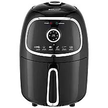 Fritadeira Elétrica Sem Óleo Brentwood Preta 2L Timer e Controle de Temperatura 1200W 110V