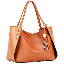 Kattee Bolsa Feminina de Ombro em Couro , Marrom