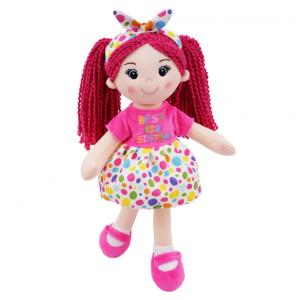 Sophie, a Melhor Irmã Mais Velha: Boneca de Pelúcia Fofa e Macia June Garden para Presentear Meninas - Boneca Huggable Rag Doll Rosa M