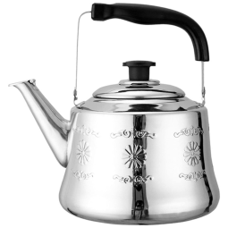 Chaleira de Chá 3.2L com Apito, Aço Inoxidável, DICUNOY, Prateado