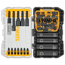 DWA25IR Kit Brocas de Chaves 35 Peças com Estojo, DEWALT DWA25IR, Amarelo
