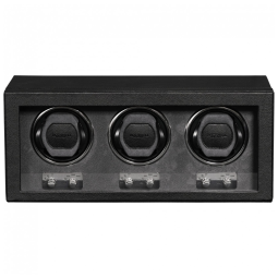 Caixa, Estojo Rotativo Automático para Relógios, 3 Lugares, ROTHWELL, Preto e Cinza