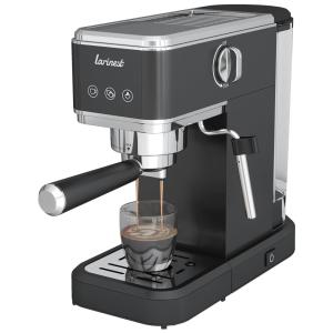 Máquina de Café Expresso Profissional com Vaporizador de Leite e Tanque de Água Removível, 110V 1350W, Larinest, Preta