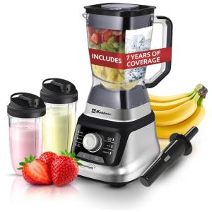 Liquidificador Profissional 2L com Acessórios, Botão de Velocidade e 6 Funções, 1400W, Koblenz LKM9610, Preto e Prata