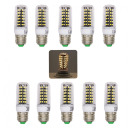 Lâmpada LED Milho Fengyan E27 7W 84LED 2835 Luz Quente 3000K Kit 10 Unidades para Iluminação Residencial Econômica e Durável,GSYFDZSWZX