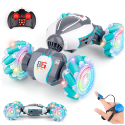 Carrinho de Controle Remoto com Sensor de Gestos, 360 de Rotação Off Road, PREPOP, Branco