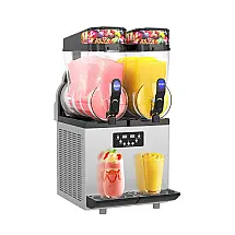 Máquina de Slush Raspadinha AnyDoor 30L Duplo Tanque Comercial Preta Inox 110V