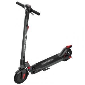 Patinete Elétrico com Farol Dianteiro e Farol Traseiro para Adultos Alcance 25km e Peso 100kg, Hoverfly F1, Preto