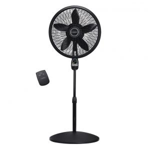 Ventilador Pedestal Oscilante com Altura Ajustável, Controle Remoto, Temporizador e 3 Velocidades, 110V 60W, Lasko, Preto