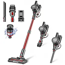 Aspirador de Pó sem Fio 4 em 1 com Bateria Recarregável 2200mAh, 30 Min Autonomia, 110V Roxo
