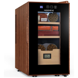 Umidor de Charutos NEEDONE 23 Litros com Controle de Temperatura, para 150 Charutos, Silencioso e Eficiente