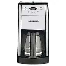 Cafeteira Elétrica Programável P1 Programável Com Moagem e Fermentação 12 Xícaras, CUISINART DGB 550BK, Prateado