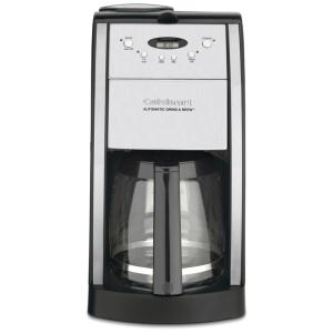 Cafeteira Elétrica Programável P1 Programável Com Moagem e Fermentação 12 Xícaras, CUISINART DGB 550BK, Prateado