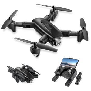 Drone com Câmera 2K UHD GPS Retorno Automático Controle por Gesto, URANHUB, Preto