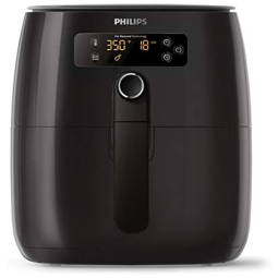 Fritadeira Elétrica AirFryer com Painel Digital, 110V, PHILIPS KITCHEN APPLIANCES HD9741/56, Preto