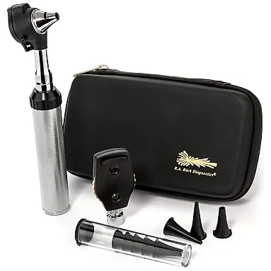 Conjunto de Otoscópio Oftalmoscópio Fiberóptica