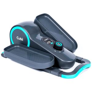 Cubii Mini Aparelho Elíptico Motorizado para Treino em Casa Sentado com Monitor LCD e Velocidade Ajustável, Cinza