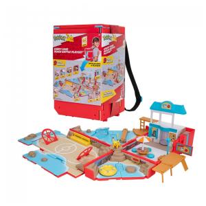 Playset de Batalha de Praia Pokémon mochila portátil Jazwares com Pikachu 5 cm