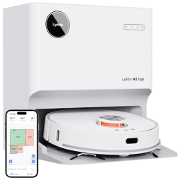 Aspirador Robô com Display LCD, Sucção 8000Pa, Extensão e Levantamento Automático, 110V, Lydsto W2 Edge, Branco