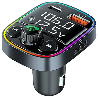 TRUDIN Adaptador Transmissor Bluetooth FM