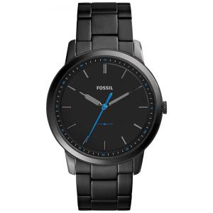 Relógio de quartzo casual masculino minimalista em aço inoxidável fino, FOSSIL FS5308