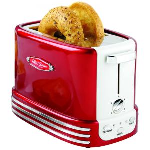 Torradeira 2 Fatias, Aço Inoxidável, 750W, 110v, NOSTALGIA RTOS200, Vermelho