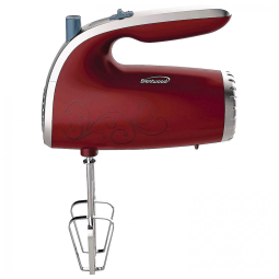 Batedeira de Mão Elétrica com 5 Velocidades, 150W, 110v, BRENTWOOD HM 48R, Vermelho