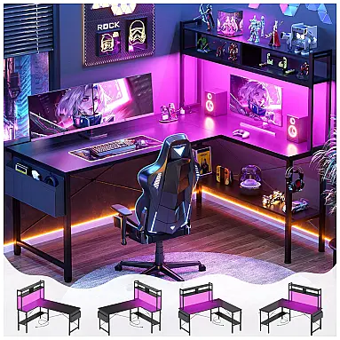 Mesa gamer em formato L