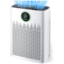 Purificador de Ar para Ambientes até 120m² com Sensor de Qualidade PM2.5, Modo de Suspensão, Aromaterapia e Saída de Ar de 360°, 110V