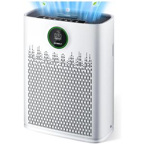 Purificador de Ar para Ambientes até 120m² com Sensor de Qualidade PM2.5, Modo de Suspensão, Aromaterapia e Saída de Ar de 360°, 110V