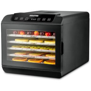 Desidratador de Alimentos de 6 Bandejas com Temporizador Digital, 480W, GOURMIA GFD1680, Preto