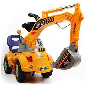 Escavadeira 3 em 1 para Crianças de 3 Anos ou Mais, POCO DIVO, Amarela