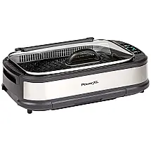 Churrasqueira Elétrica Serve até 4 Pessoas, Aço Inoxidável, 1200W, 110v, POWERXL PG 1500FDR, Prateado