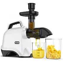 Espremedor de Frutas Portátil de Mastigação Lenta com Motor Silencioso e Fácil de Usar, FEZEN, Branco