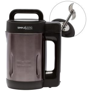 liquidificador 4 em 1, Faz sopa, leite de soja e espremedor, SIMPLE LIVING PRODUCTS SLP SM SB1, Preto