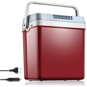 Mini Geladeira Portátil Automotiva Elétrica e Aquece 26L 12V e 110V Alça Transporte e Travamento
